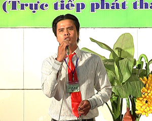 Thí sinh: Nguyễn Văn Thịnh (SBD: 016) Màu xanh quê Bác (Sáng tác: Diệp Hoài Lâm) - Tứ đại lớp hồi thú (câu 8) - 09/03/2013