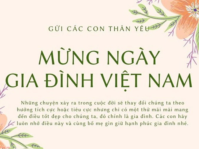 95 lời chúc Ngày Gia đình Việt Nam ý nghĩa nhất 11